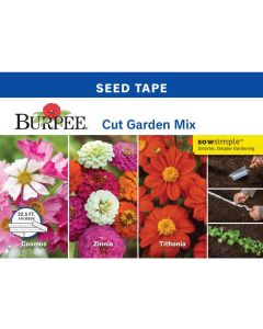 Seed Tape, Cut Garden Mix